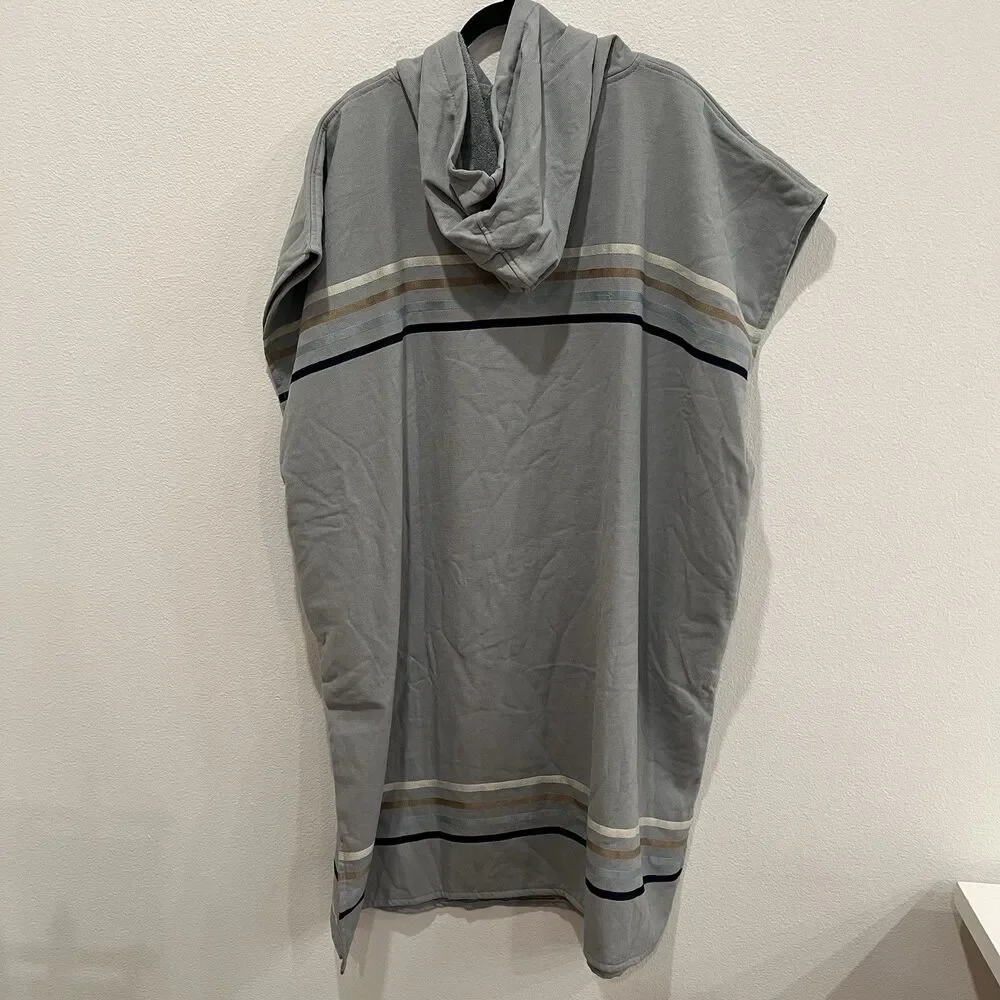 Sand Cloud Border Classic Stripe Hooded Poncho - 2026 - Grey - Picture 4 of 9